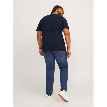 Navy Blazer - Side - Jack And Jones Mens Varsity Cotton Plus T-Shirt