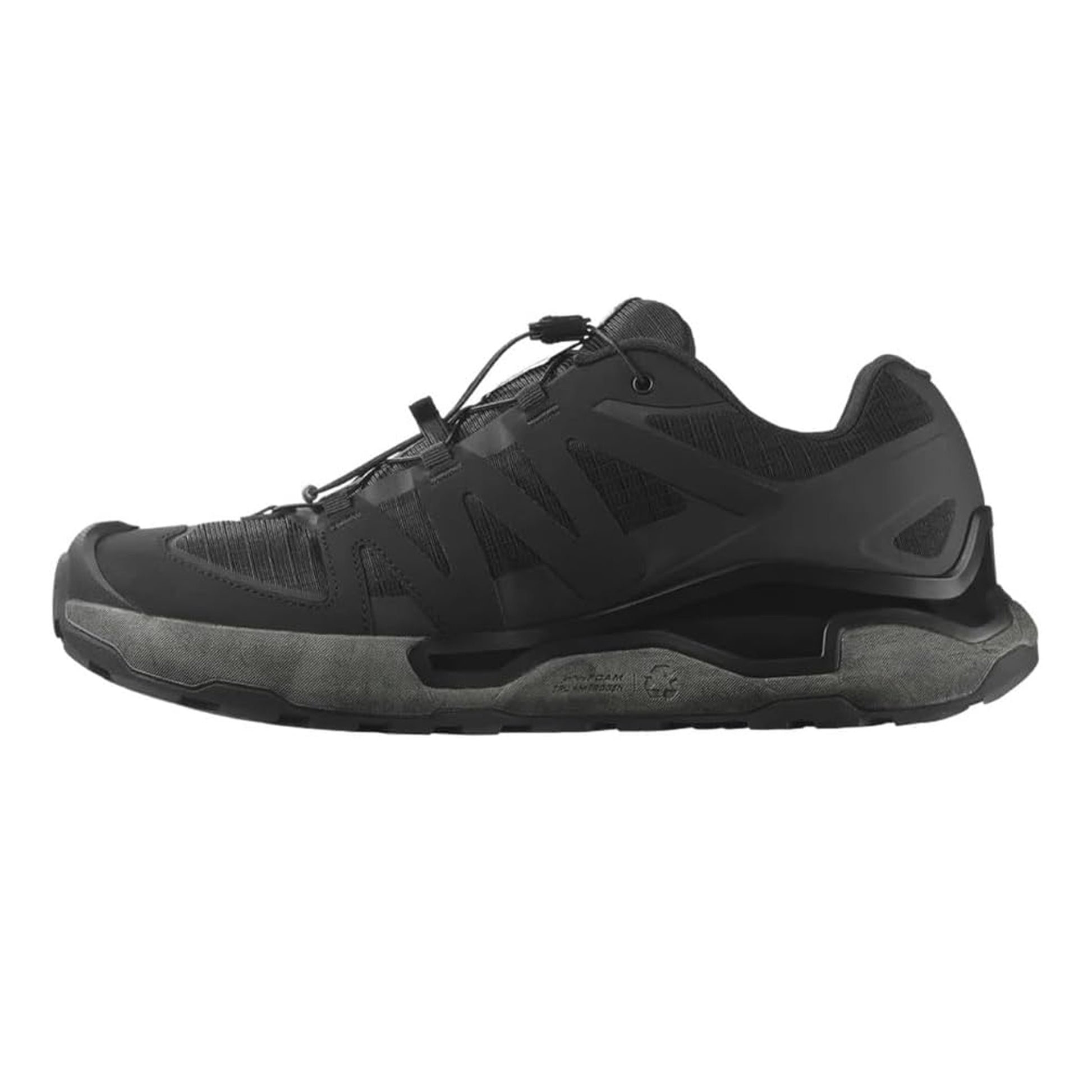 Black-White Castlerock - Side - Salomon Mens Roam GORE-TEX Shoes