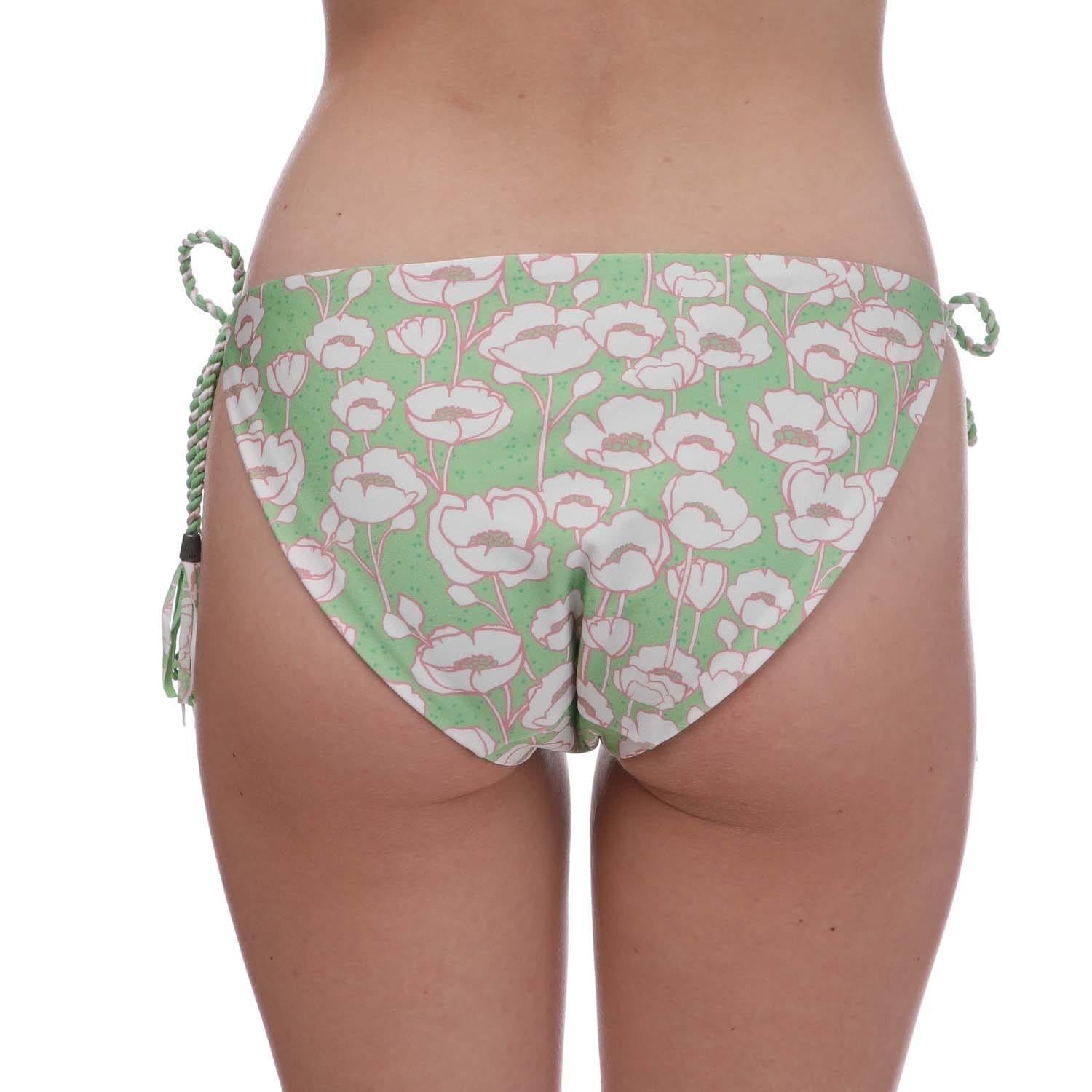 Green - Back - Ted Baker Womens-Ladies Rosiaah Poppy Reversible Bikini Bottoms