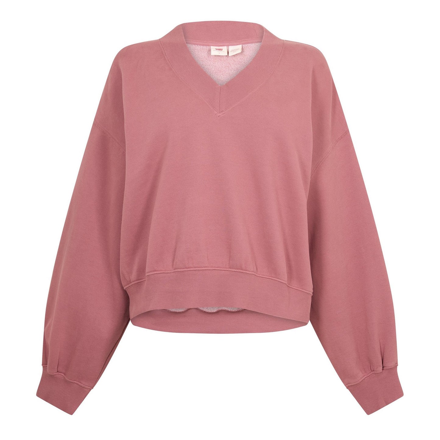 Muted Berry - Front - Levis Womens-Ladies Fleece V Neck Sweatshirt