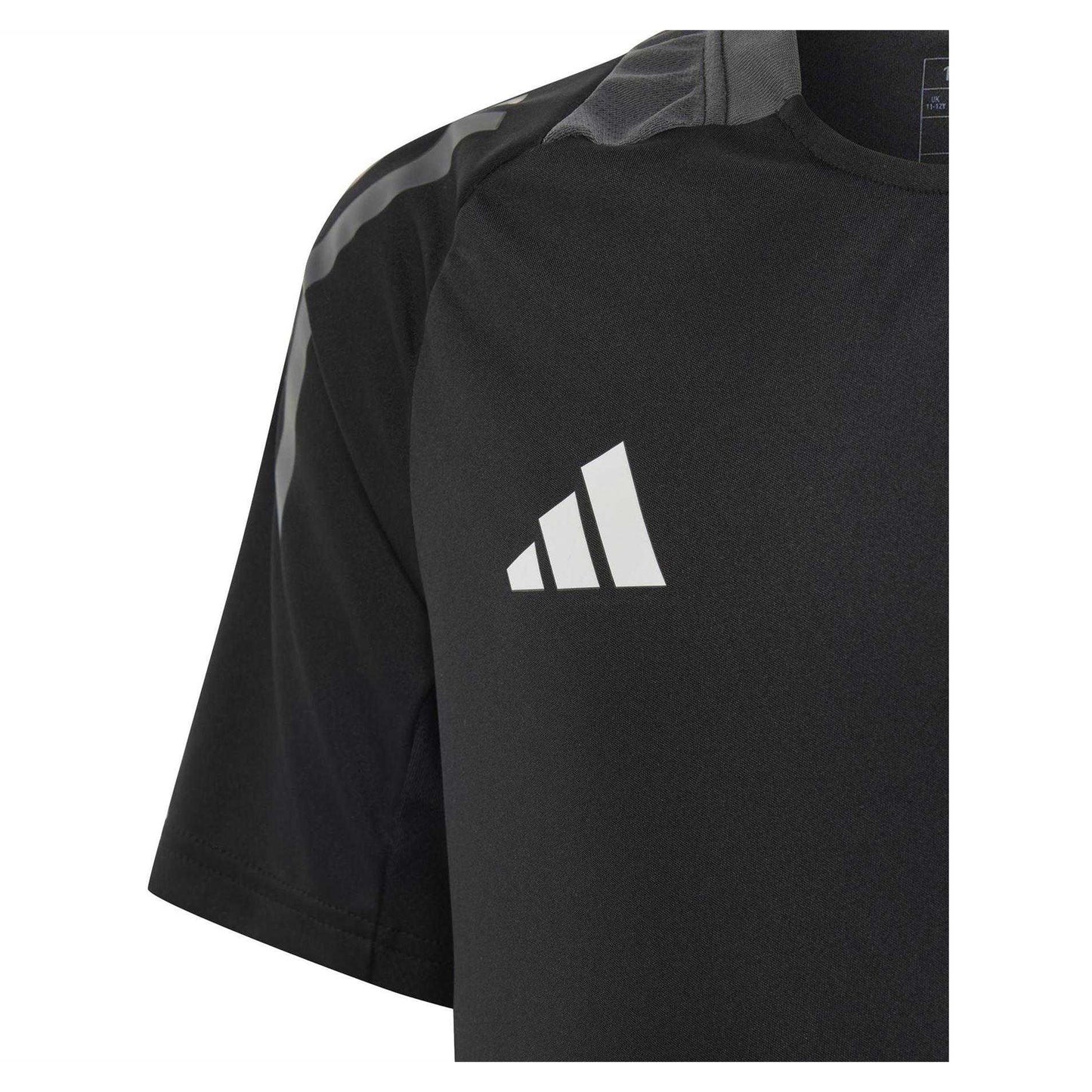 Black-Dark Grey - Side - Adidas Childrens-Kids Tiro 24 T-Shirt