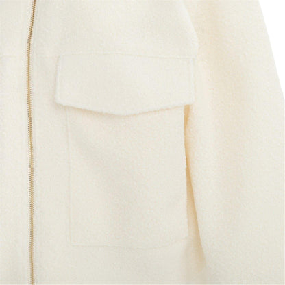 Cream - Pack Shot - Firetrap Womens-Ladies Teddy Fleece Cropped Jacket