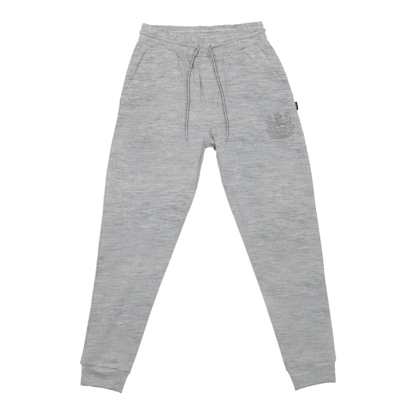 Grey - Front - Aquascutum Mens Cotton Tapered Leg Slim Joggers