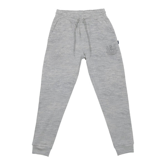 Grey - Front - Aquascutum Mens Cotton Tapered Leg Slim Joggers
