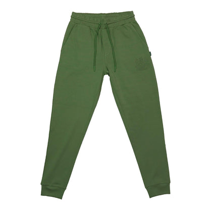 Military Green - Front - Aquascutum Mens Cotton Tapered Leg Slim Joggers