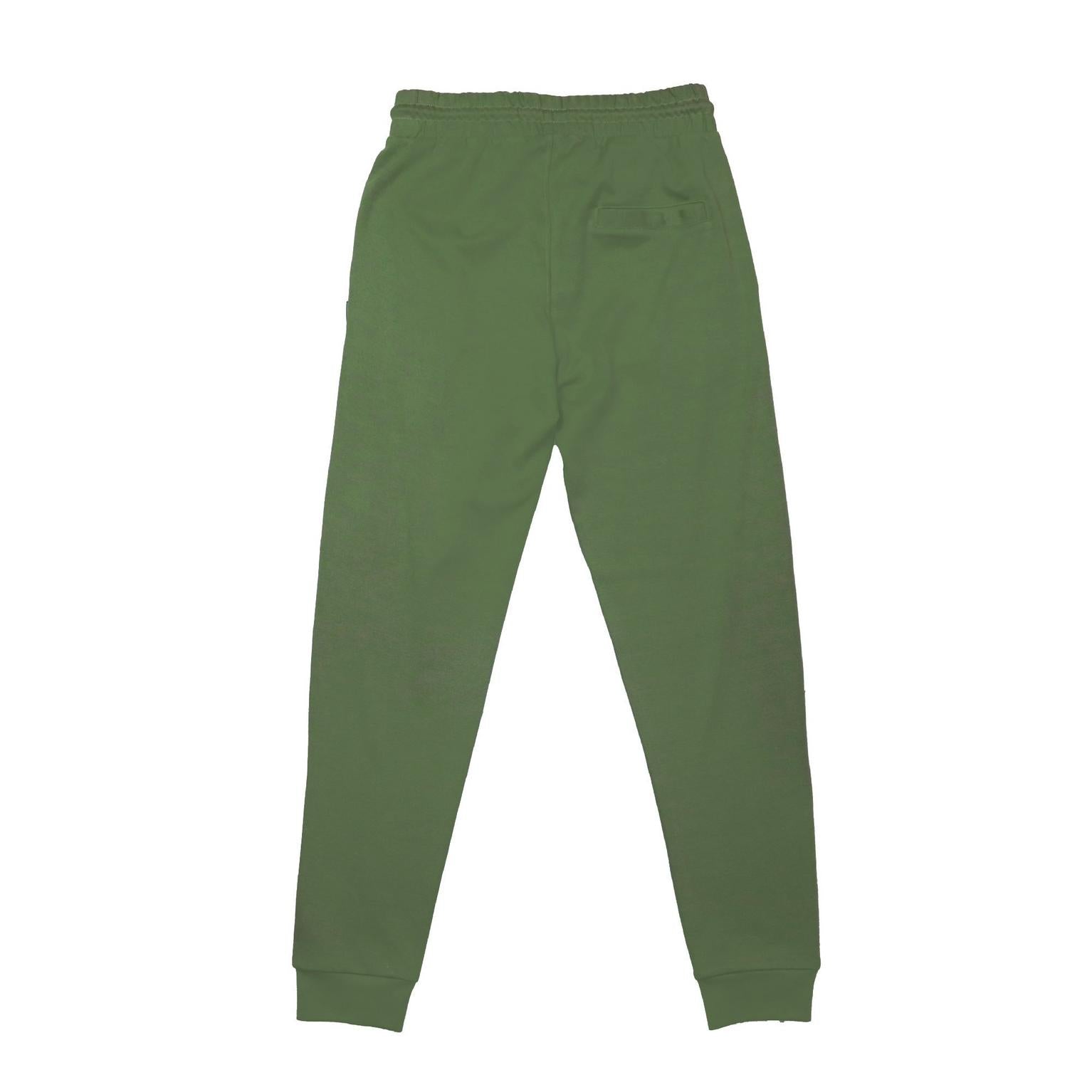 Military Green - Back - Aquascutum Mens Cotton Tapered Leg Slim Joggers