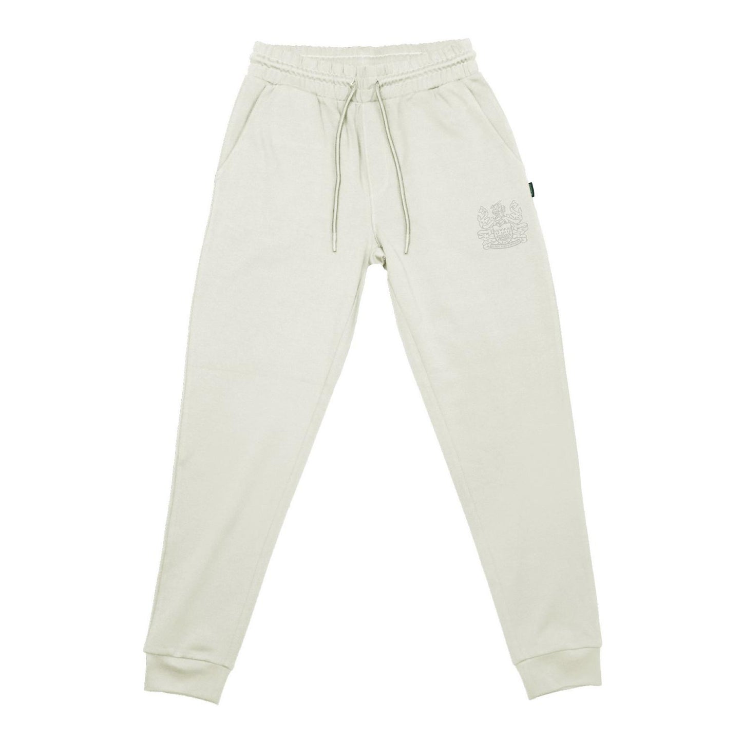 Beige - Front - Aquascutum Mens Cotton Tapered Leg Slim Joggers