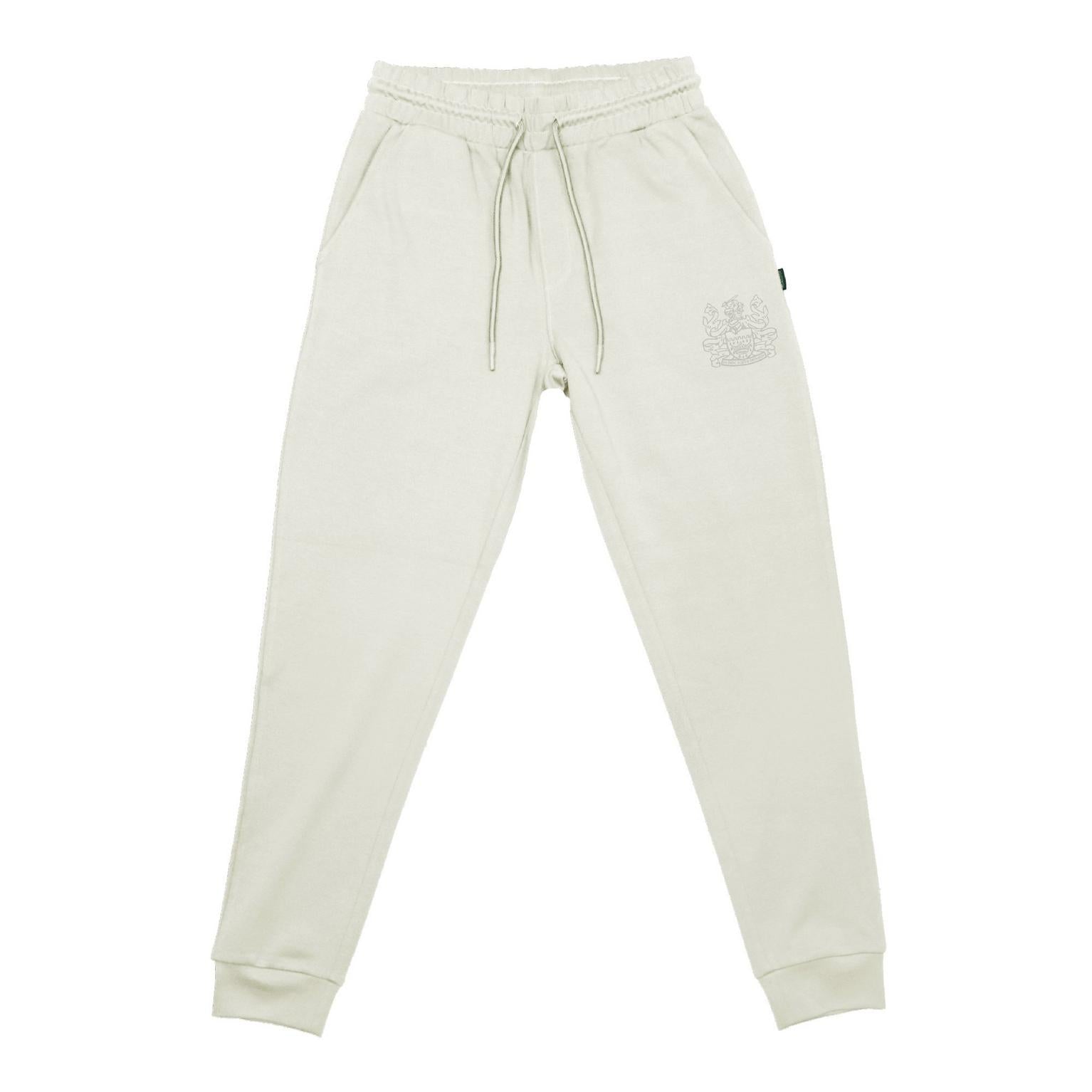 Beige - Front - Aquascutum Mens Cotton Tapered Leg Slim Joggers