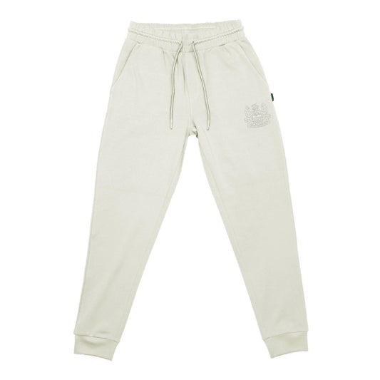 Beige - Front - Aquascutum Mens Cotton Tapered Leg Slim Joggers