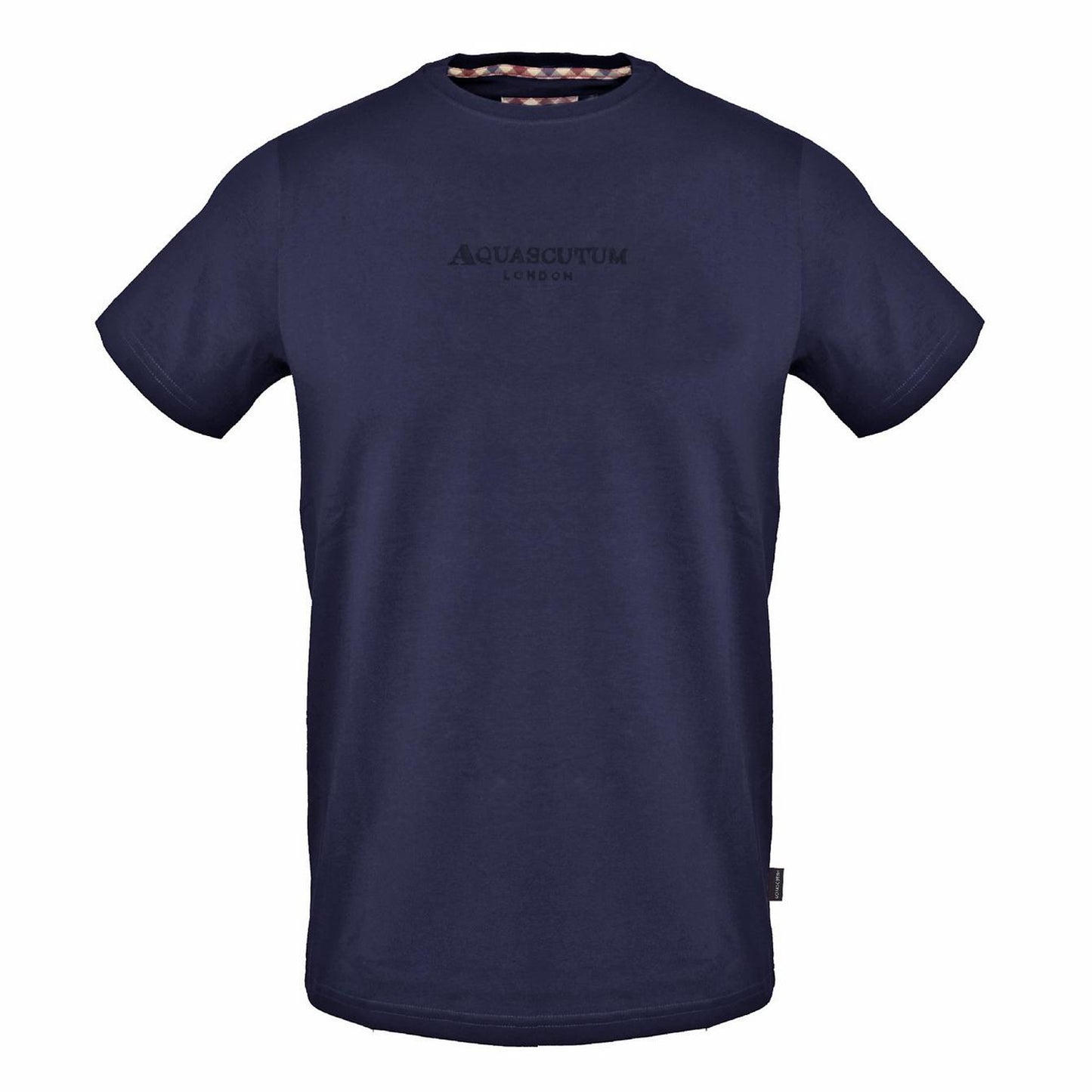 Navy - Front - Aquascutum Mens Logo Regular T-Shirt
