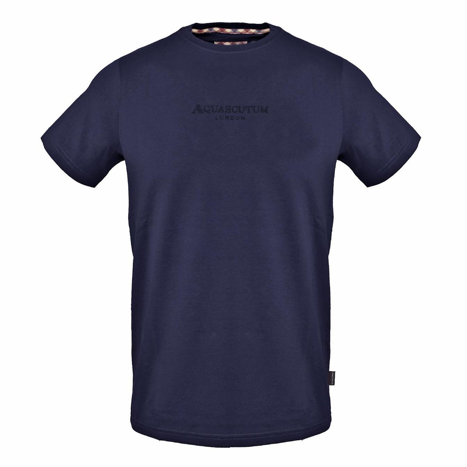 Navy - Front - Aquascutum Mens Logo Regular T-Shirt