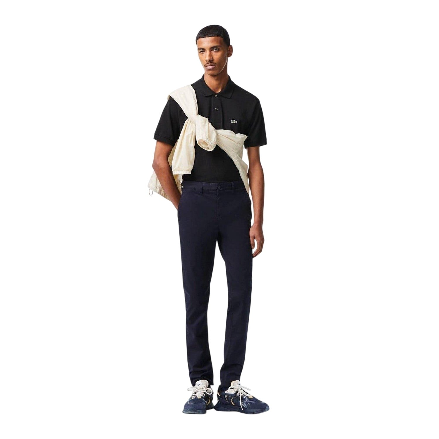 Navy - Lifestyle - Lacoste Mens Organic Cotton Slim Chinos