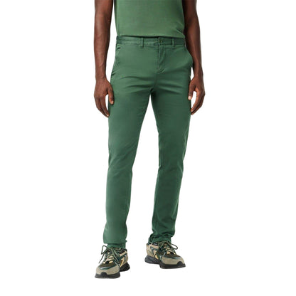 Sequoia Green - Front - Lacoste Mens Organic Cotton Slim Chinos