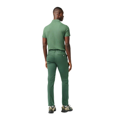 Sequoia Green - Back - Lacoste Mens Organic Cotton Slim Chinos
