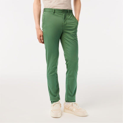 Green - Back - Lacoste Mens Organic Cotton Slim Chinos
