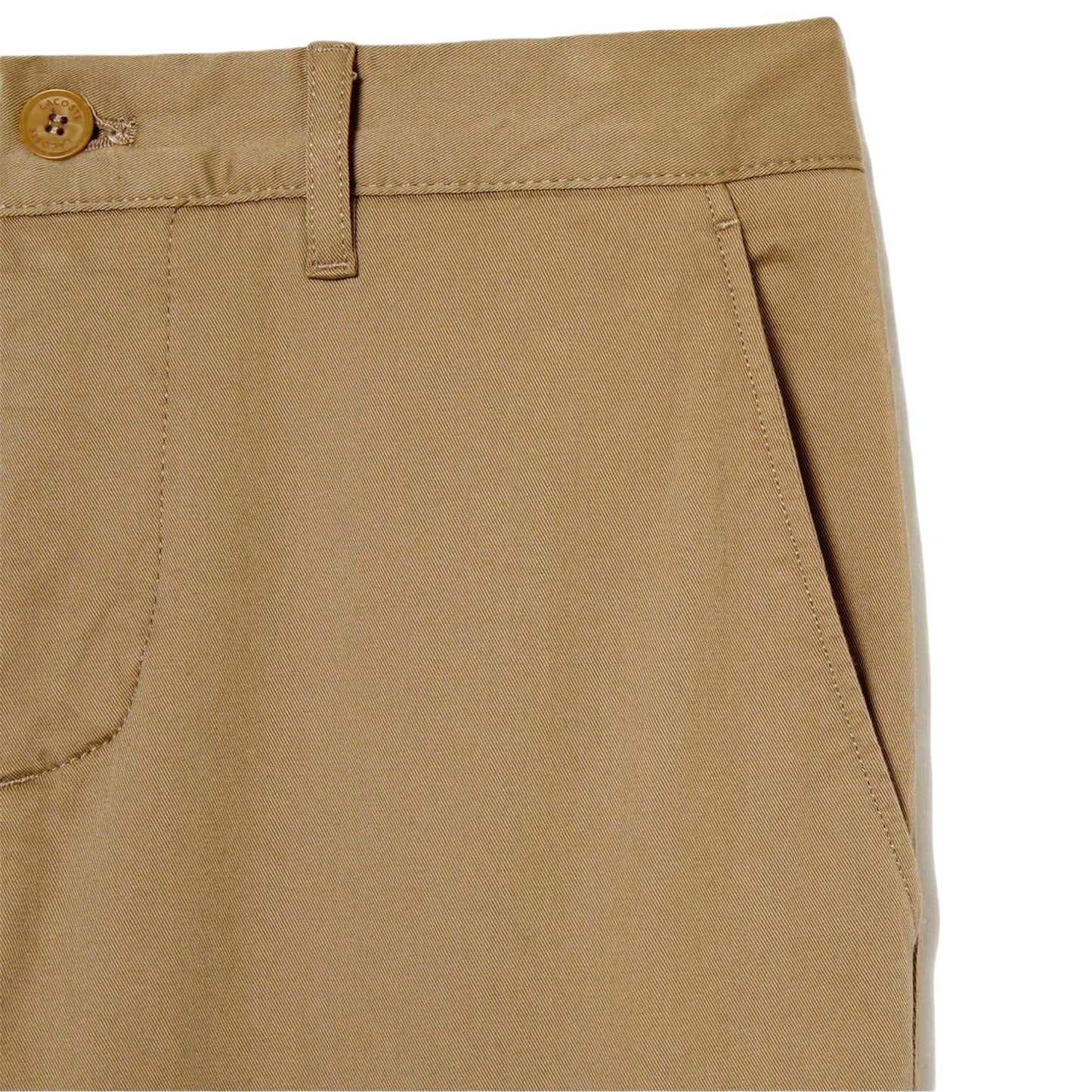 Bone - Back - Lacoste Mens Organic Cotton Slim Chinos