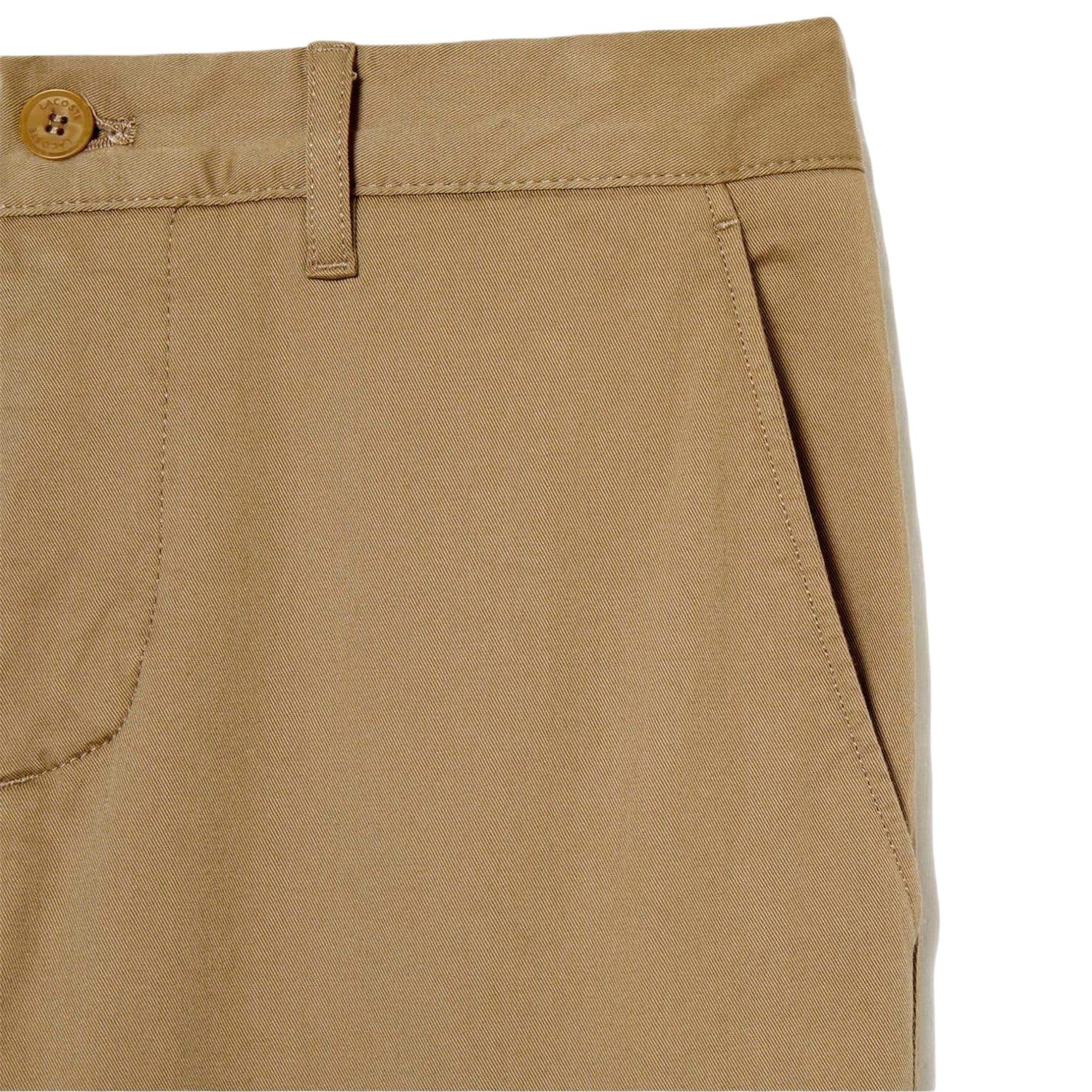 Bone - Back - Lacoste Mens Organic Cotton Slim Chinos
