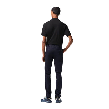 Navy - Back - Lacoste Mens Organic Cotton Slim Chinos