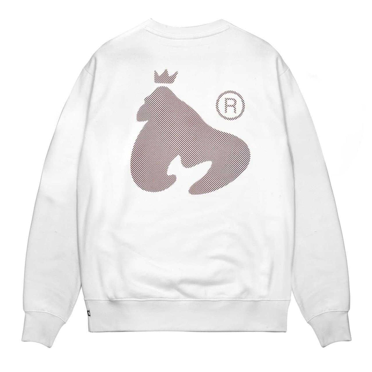 White - Back - Money Unisex Adult Node Crew Neck Sweatshirt