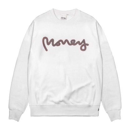 White - Front - Money Unisex Adult Node Crew Neck Sweatshirt