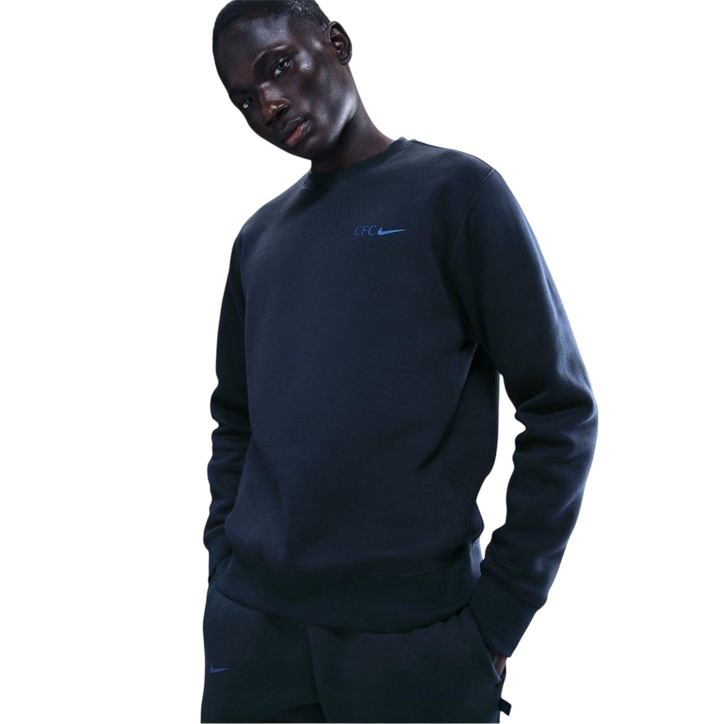 Blue - Side - Nike Mens Club Chelsea FC Jumper