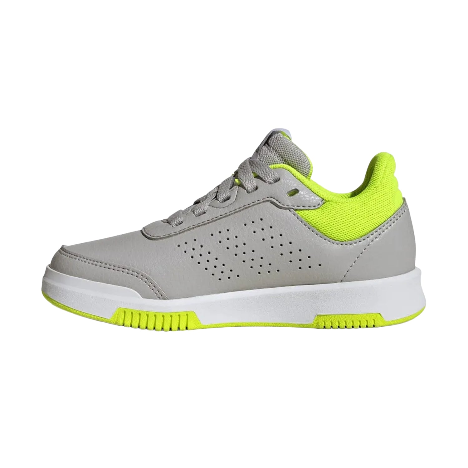 Grey - Side - Adidas Childrens-Kids Tensaur Sport 2.0 Synthetic Leather Trainers