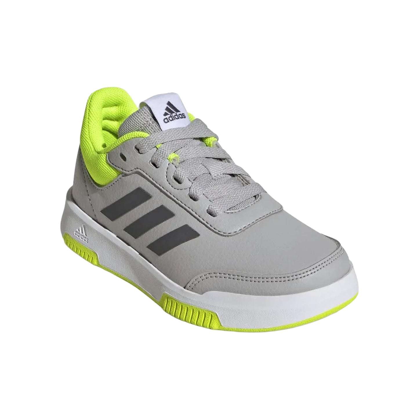 Grey - Front - Adidas Childrens-Kids Tensaur Sport 2.0 Synthetic Leather Trainers