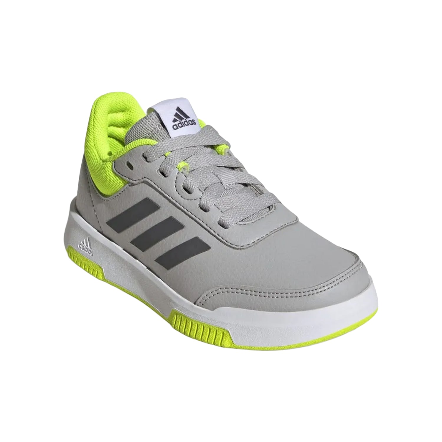 Grey - Front - Adidas Childrens-Kids Tensaur Sport 2.0 Synthetic Leather Trainers