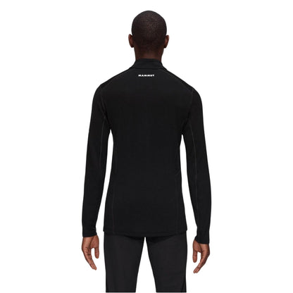 Black - Back - Mammut Mens Aener Quarter Zip Slim Fleece