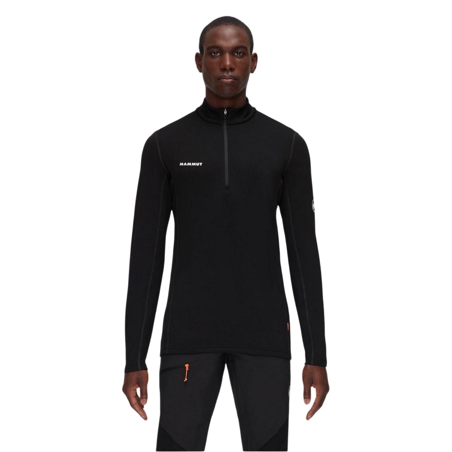 Black - Side - Mammut Mens Aener Quarter Zip Slim Fleece