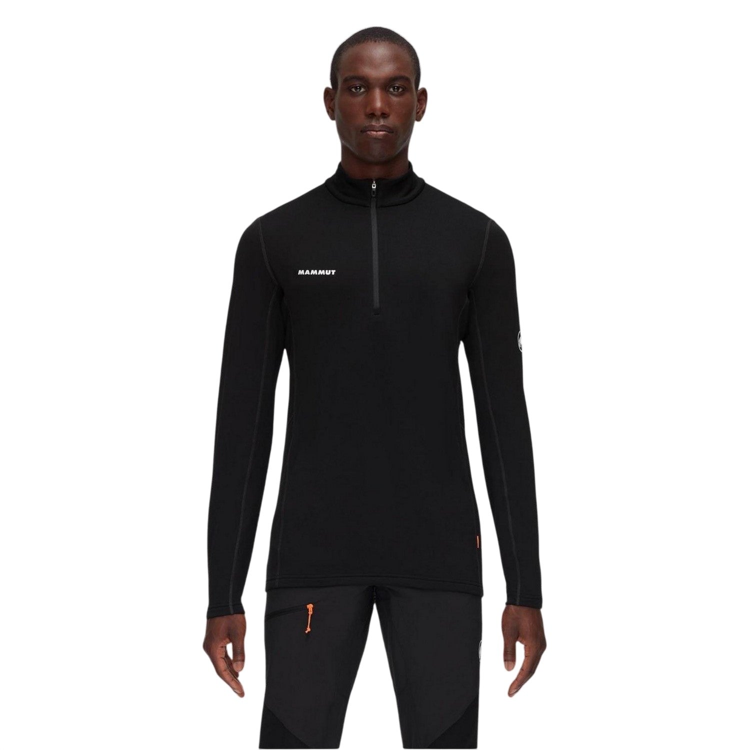 Black - Side - Mammut Mens Aener Quarter Zip Slim Fleece