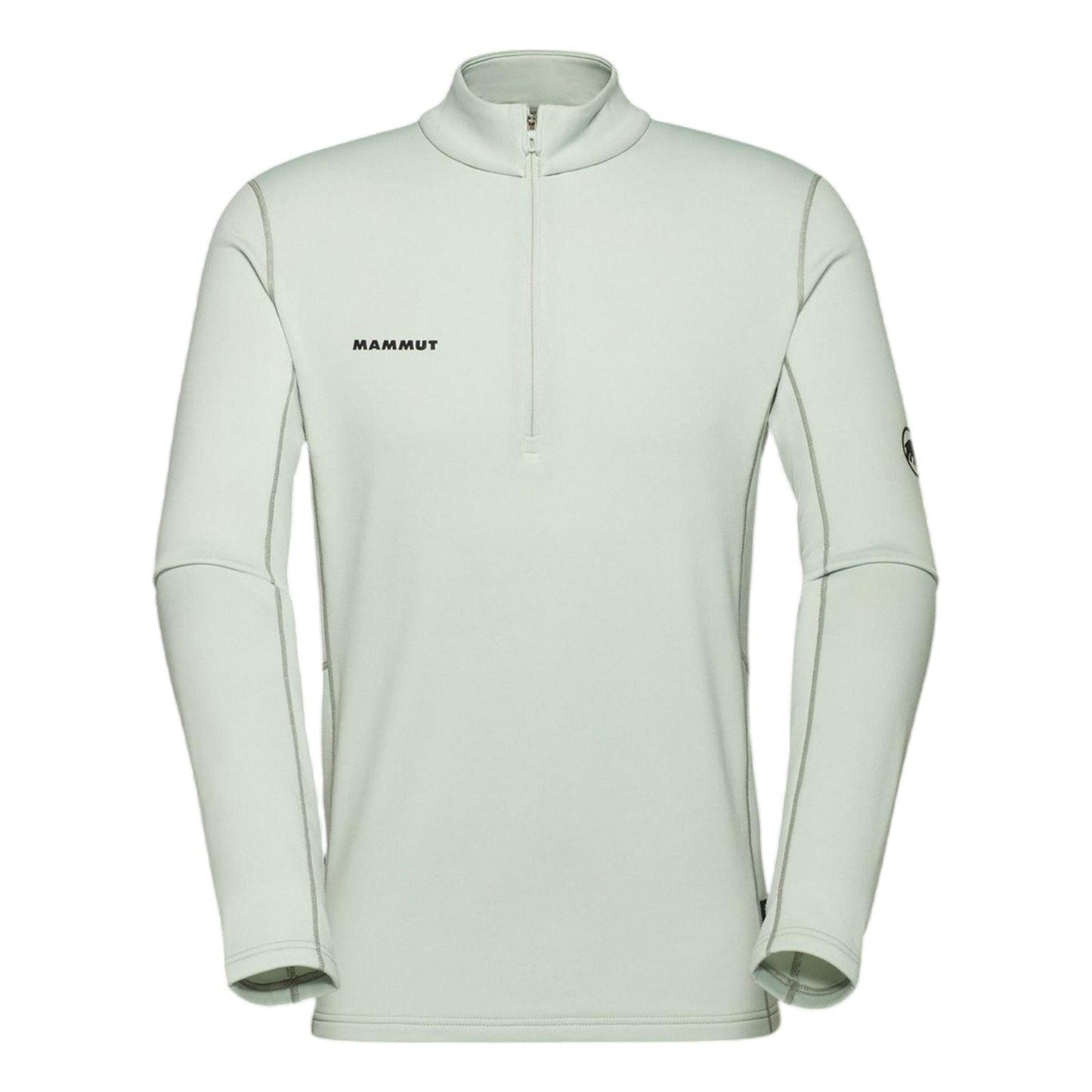 Silver Sage - Front - Mammut Mens Aener Quarter Zip Slim Fleece