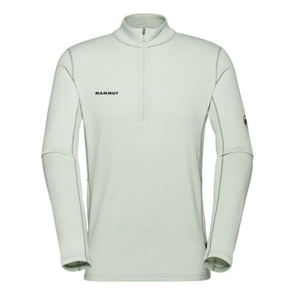 Silver Sage - Front - Mammut Mens Aener Quarter Zip Slim Fleece