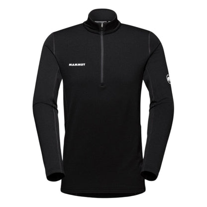 Black - Front - Mammut Mens Aener Quarter Zip Slim Fleece