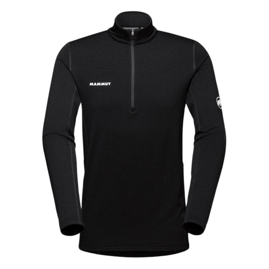 Black - Front - Mammut Mens Aener Quarter Zip Slim Fleece