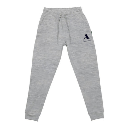 Grey - Front - Aquascutum Mens Logo Tapered Leg Slim Joggers