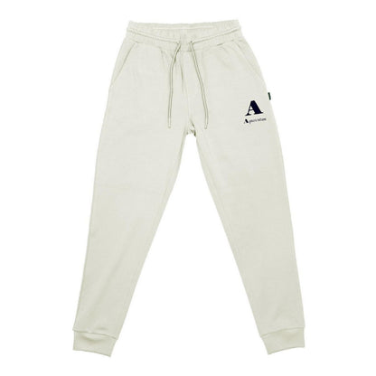 Beige - Front - Aquascutum Mens Logo Tapered Leg Slim Joggers