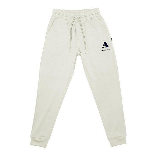 Beige - Front - Aquascutum Mens Logo Tapered Leg Slim Joggers