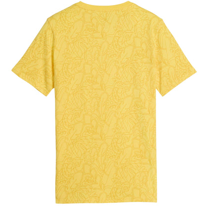 Yellow - Back - Puma Childrens-Kids Neymar Printed Regular T-Shirt