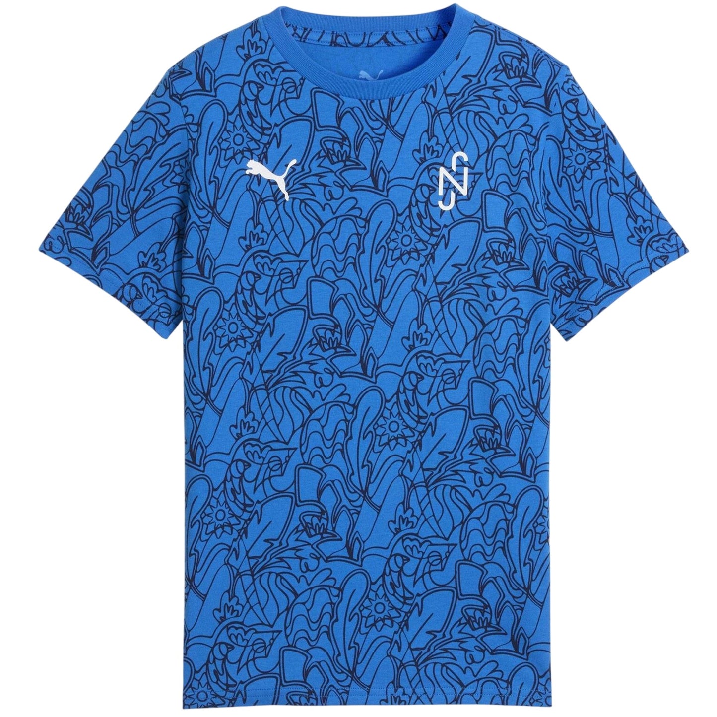 Blue - Front - Puma Childrens-Kids Neymar Printed Regular T-Shirt