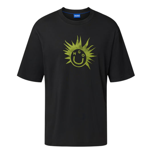 Black - Front - Hugo Mens Nugix Sun Regular Short-Sleeved T-Shirt