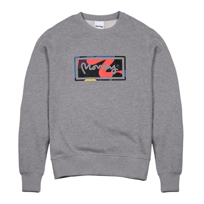 Grey Melange - Front - Money Unisex Adult Vice Embroidered Logo Sweatshirt