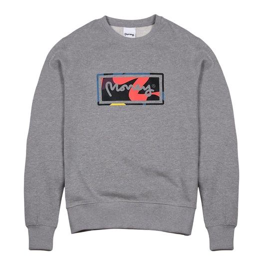 Grey Melange - Front - Money Unisex Adult Vice Embroidered Logo Sweatshirt