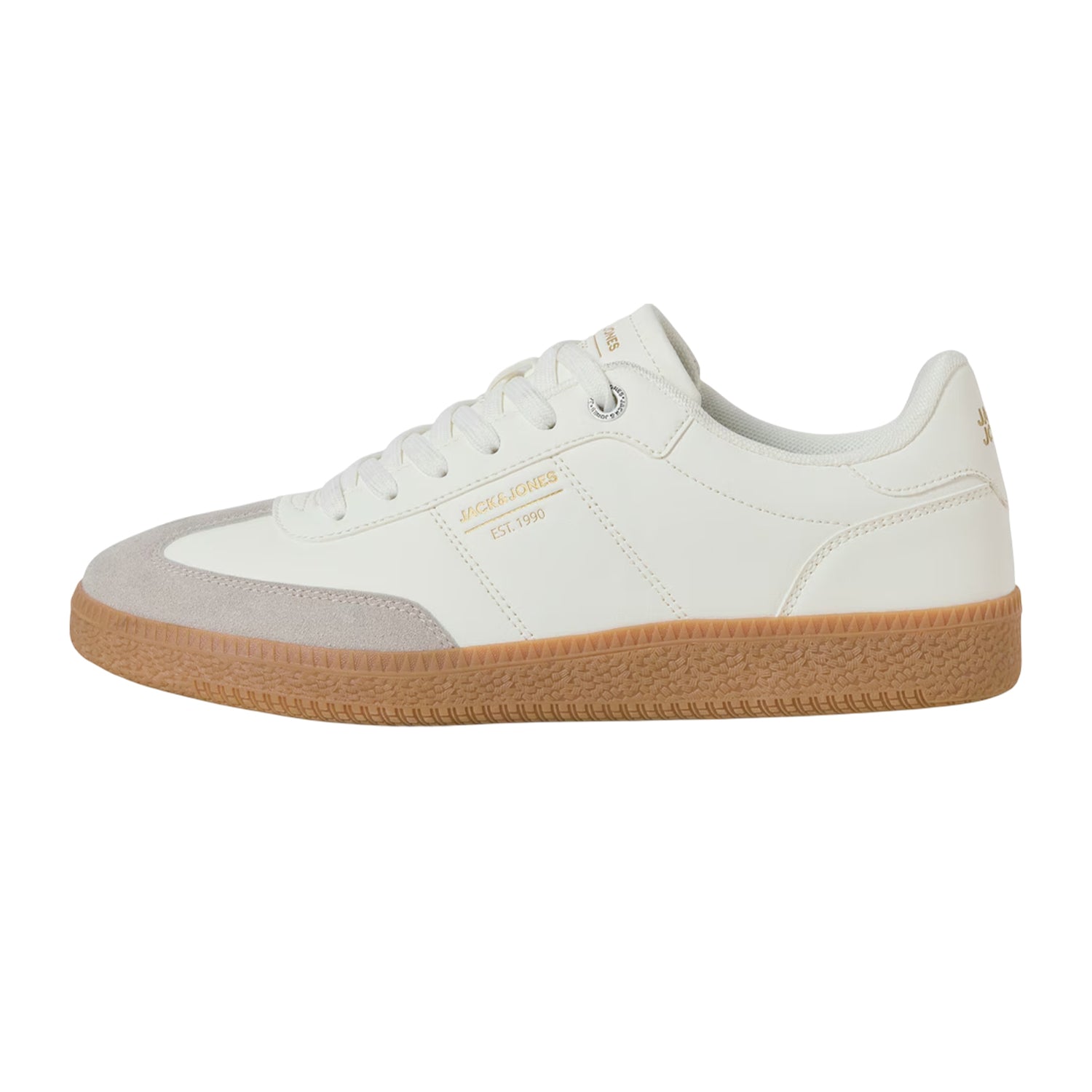 White - Side - Jack And Jones Mens PU Trainers