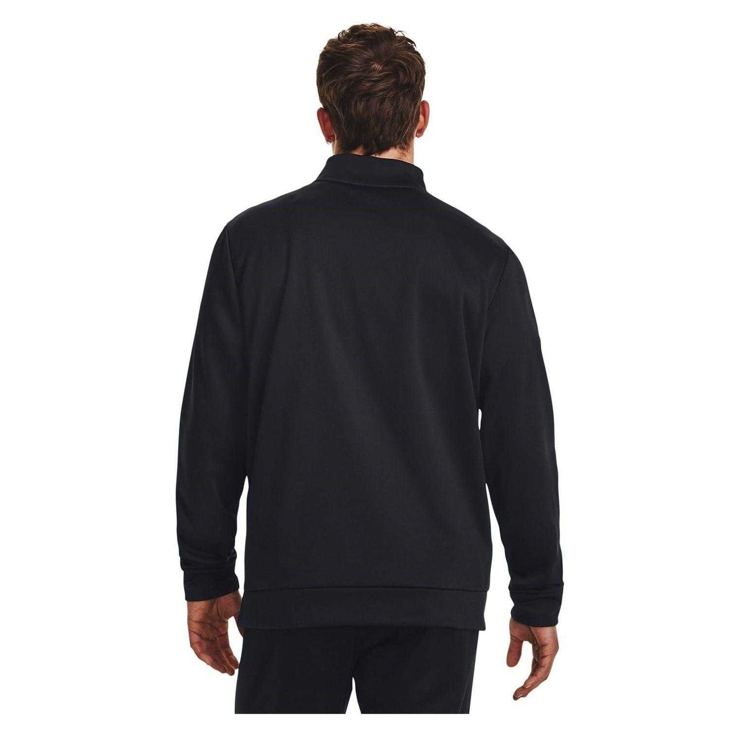 Black - Back - Under Armour Mens Half Zip Fleece Top