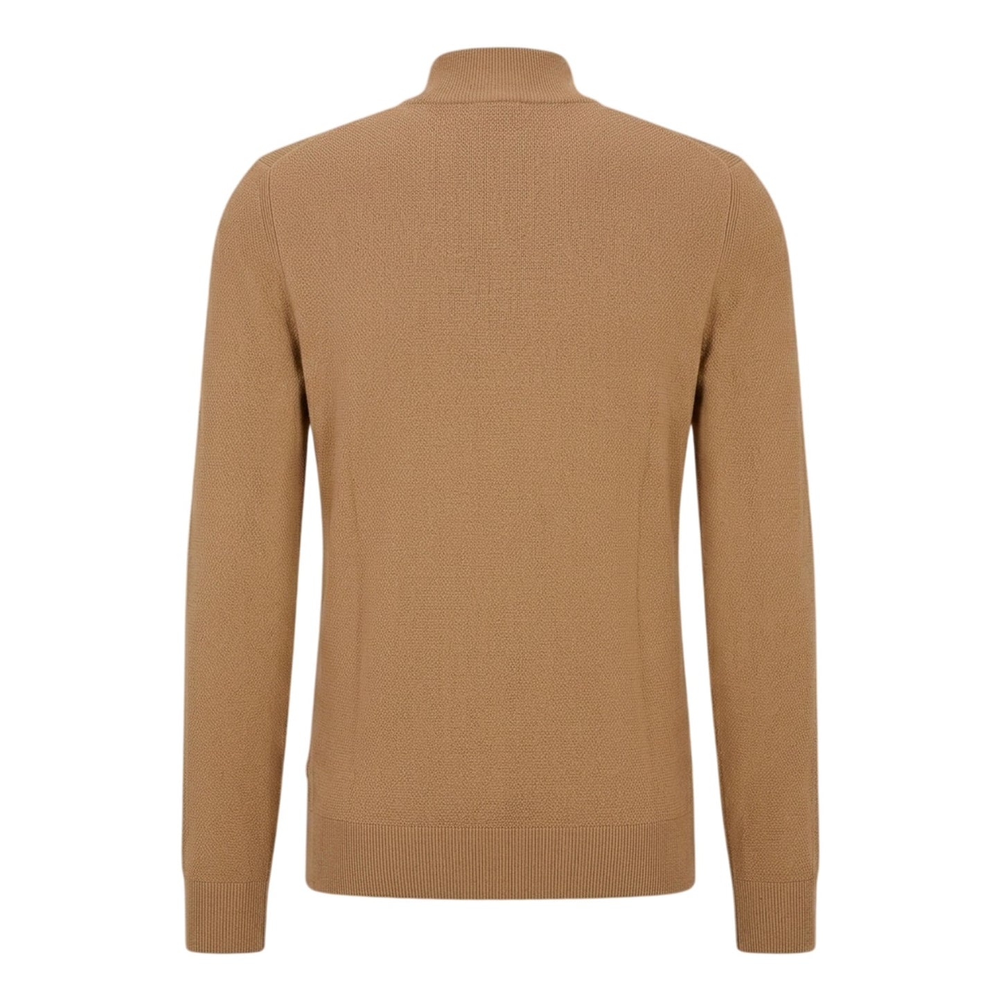 Beige - Back - Boss Mens Ebrando-P Knitted Pullover