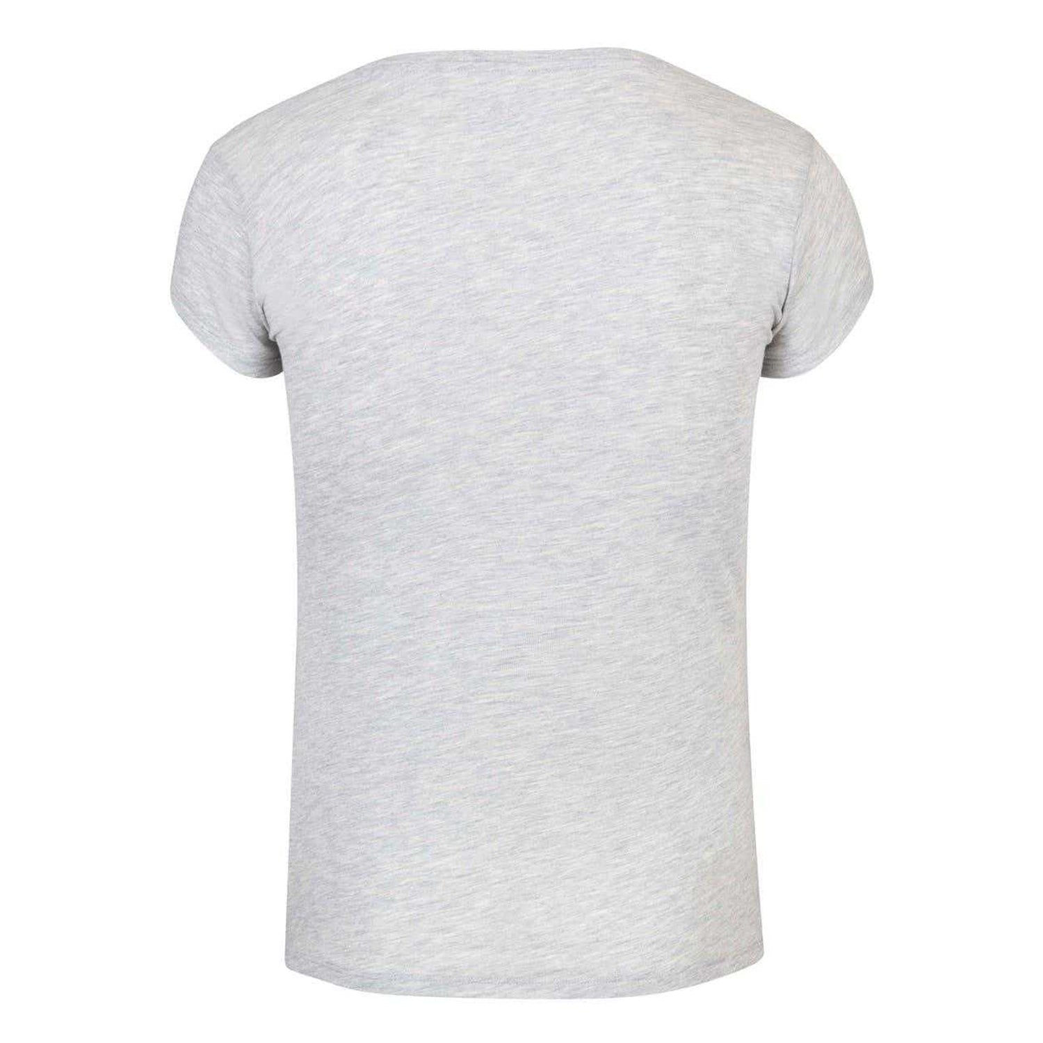 High Rise Grey Heather - Back - Babolat Womens-Ladies Logo Scoop Neck Regular T-Shirt