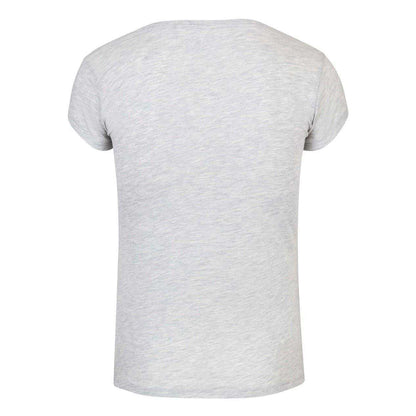 High Rise Grey Heather - Back - Babolat Womens-Ladies Logo Scoop Neck Regular T-Shirt