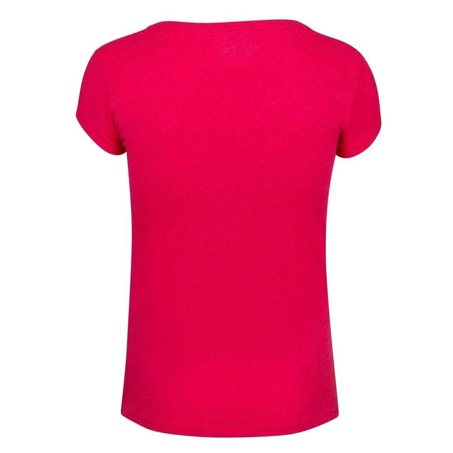 Red Heather - Back - Babolat Womens-Ladies Logo Scoop Neck Regular T-Shirt