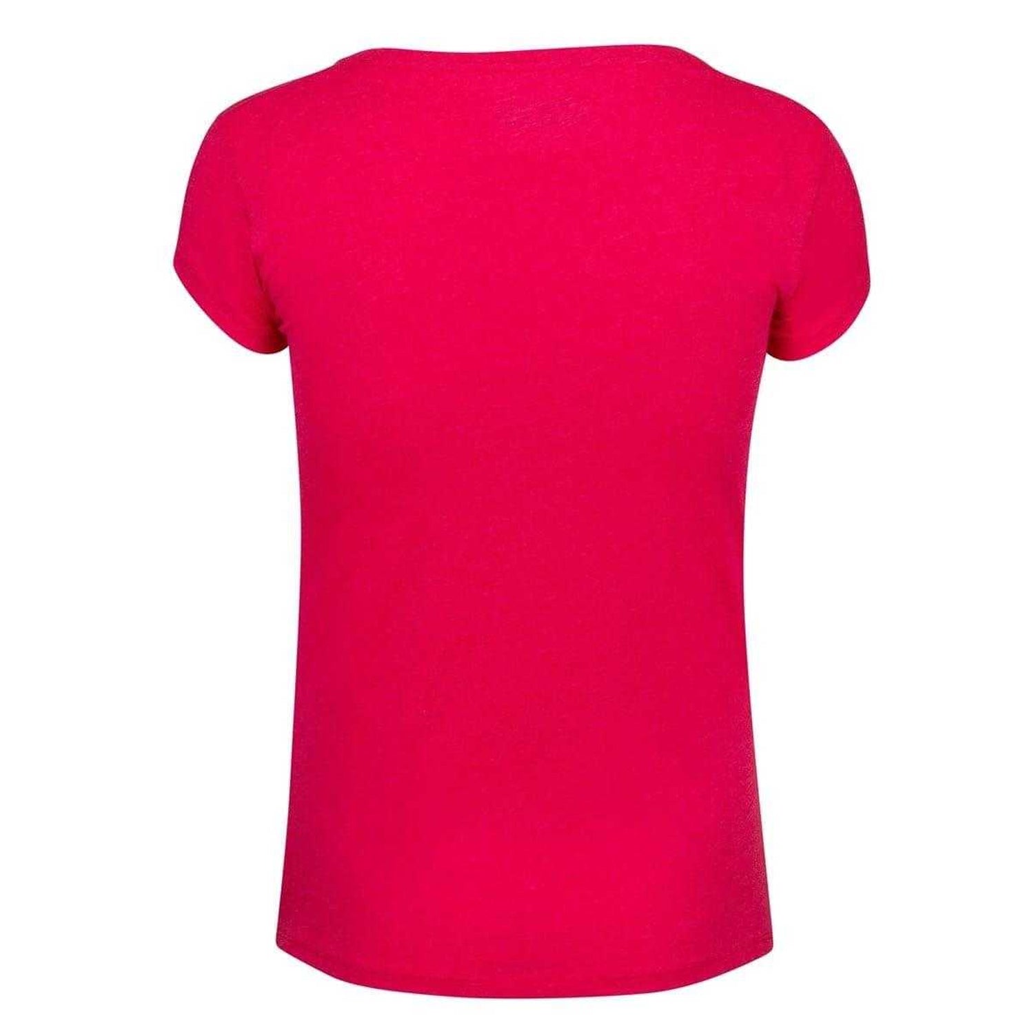 Red Heather - Back - Babolat Womens-Ladies Logo Scoop Neck Regular T-Shirt